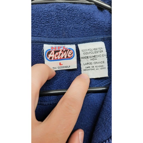 NFL ACTIVE MEN SIZE LARGE BLUE FLEECE FULL ZIP TENNESSEE TITANS JACKET L - Picture 4 of 7